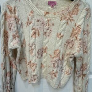 Francesca’s floral sweater. Size medium new with no tags never worn